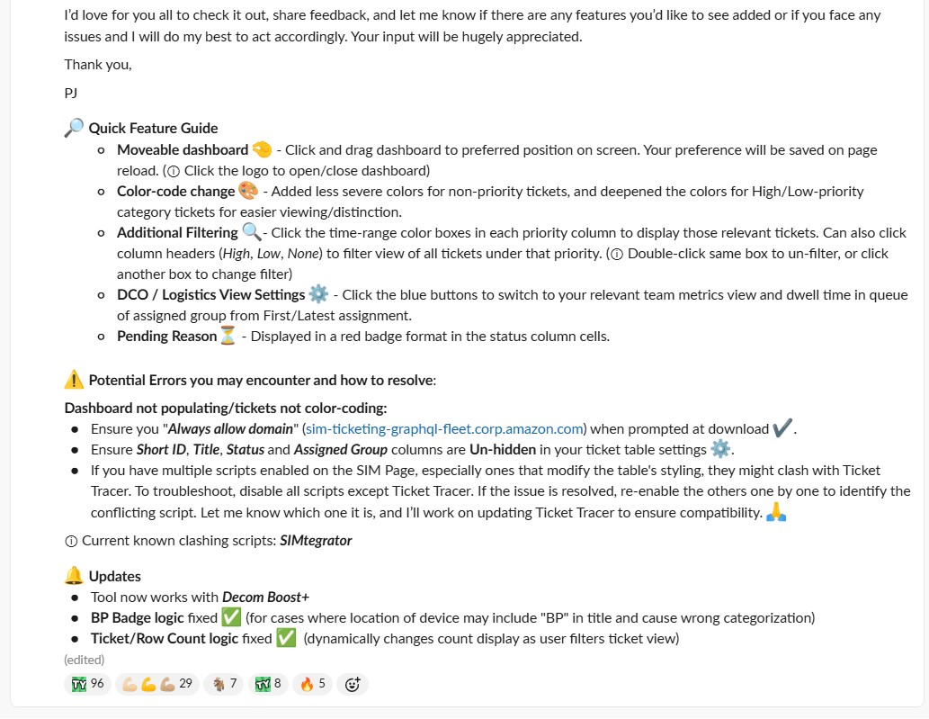 Ticket Tracer v1 rollout announcement